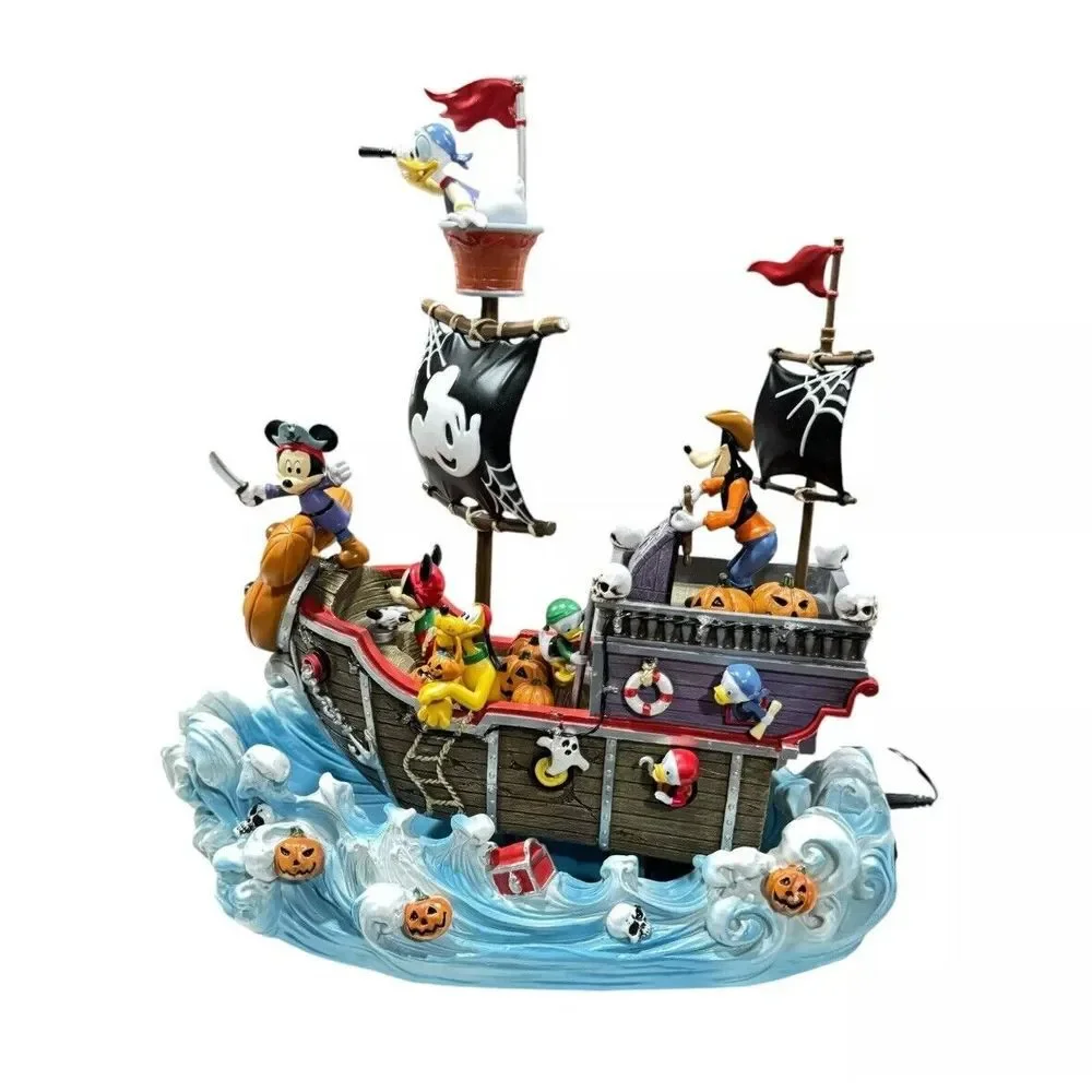 Disney Halloween Animated Pirate Ship with Lights And Music Mickey Mouse